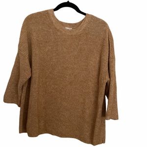 J. Jill tan pullover woven pattern sweater